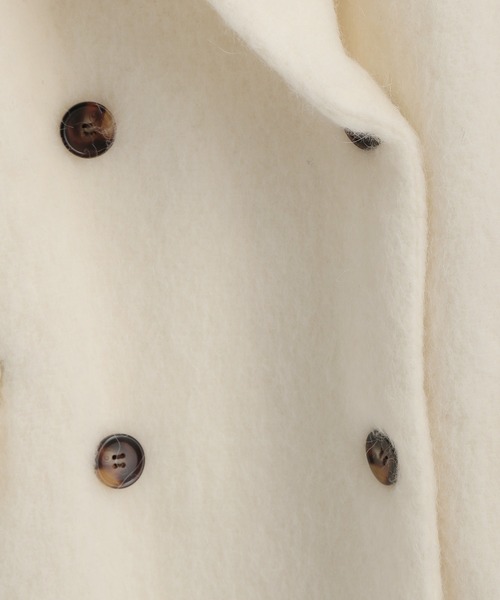 mysty woman（ミスティウーマン）の「アルパカ混シャギーコート 592548（チェスターコート・レディース・パープル/ネイビー/オフホワイト・FREE）」の16枚目の写真