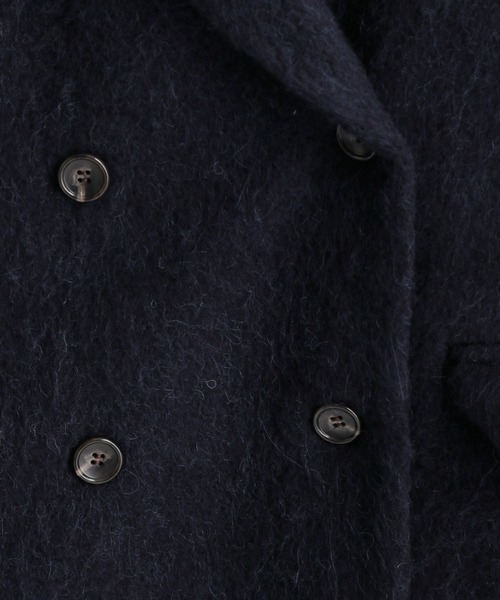 mysty woman（ミスティウーマン）の「アルパカ混シャギーコート 592548（チェスターコート・レディース・パープル/ネイビー/オフホワイト・FREE）」の18枚目の写真