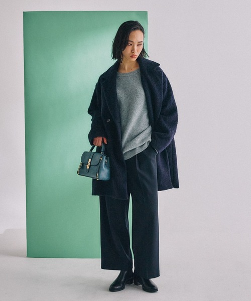 セール】アルパカ混シャギーコート 592548（チェスターコート）｜mysty