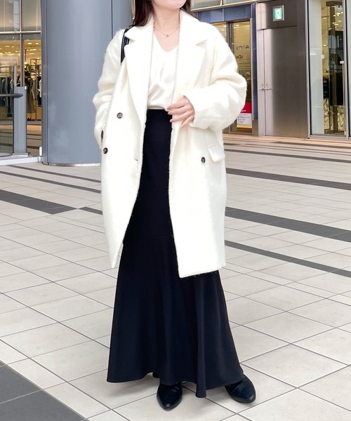 セール】アルパカ混シャギーコート 592548（チェスターコート）｜mysty