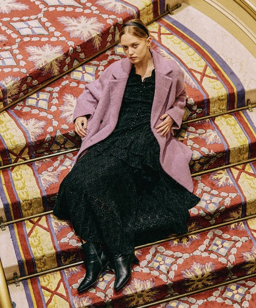 セール】アルパカ混シャギーコート 592548（チェスターコート）｜mysty