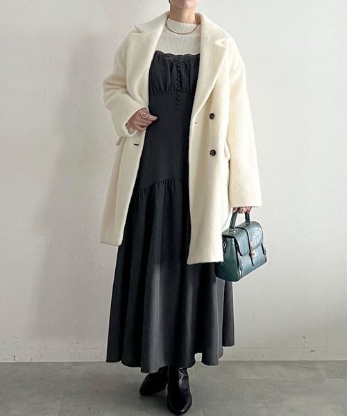 セール】アルパカ混シャギーコート 592548（チェスターコート）｜mysty