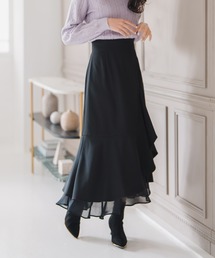 ラッフル裾シアースカート