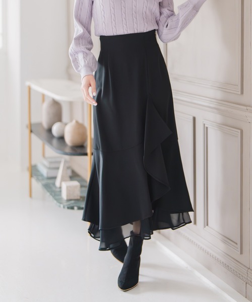 セール】2025秋冬新作 ラッフル裾シアースカート（スカート）｜MISCH