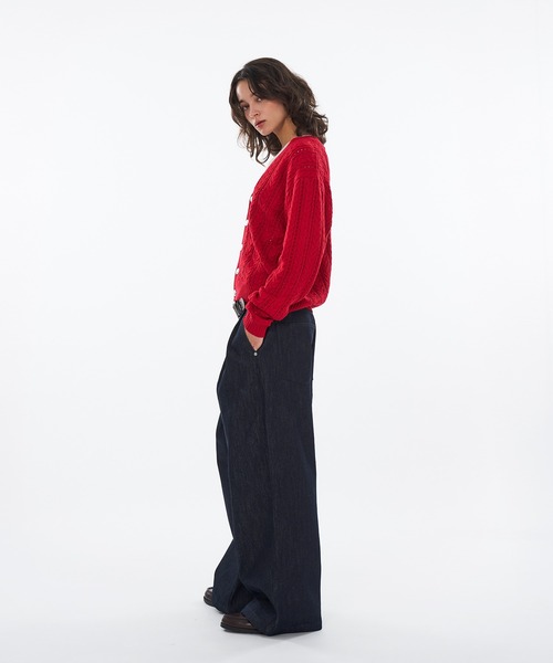 WISH FOR EVER(ウィッシュフォーエバー)の「SILVER BUTTON CABLE KNIT CARDIGAN / シルバーボタンケーブルニットカーディガン(カーディガン/ボレロ・メンズ・ライトブルー/ブラック/レッド・LARGE/SMALL/MEDIUM)」の22枚目の写真