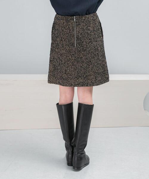 URBAN RESEARCH ROSSO WOMEN（アーバンリサーチ　ロッソ）の「ウール混ループツイードミニスカート（スカート・レディース・ブラック系その他/ベージュ系その他・36/38）」の19枚目の写真