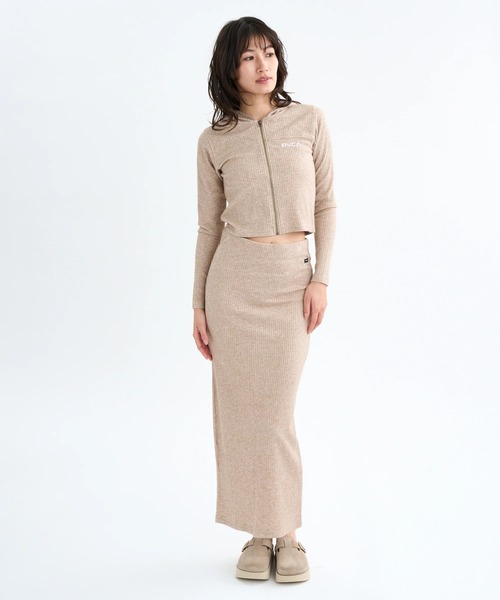 RVCA（ルーカ）の「RVCA レディース MAXI PENCIL SKIRT スカート 【2025年秋冬モデル】 @autumn/ルーカペンシルスカート（スカート・レディース・ブラック/マルチ/グレー系その他・SMALL/MEDIUM）」の18枚目の写真
