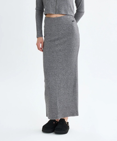 RVCA（ルーカ）の「RVCA レディース MAXI PENCIL SKIRT スカート 【2025年秋冬モデル】 @autumn/ルーカペンシルスカート（スカート・レディース・ブラック/マルチ/グレー系その他・SMALL/MEDIUM）」の13枚目の写真