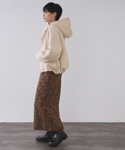 OPAQUE.CLIP（オペークドットクリップ）の「フーディブルゾン【洗濯機OK】（ブルゾン・レディース・チャコールグレー/ナチュラル・38/40/42）」の8枚目の写真