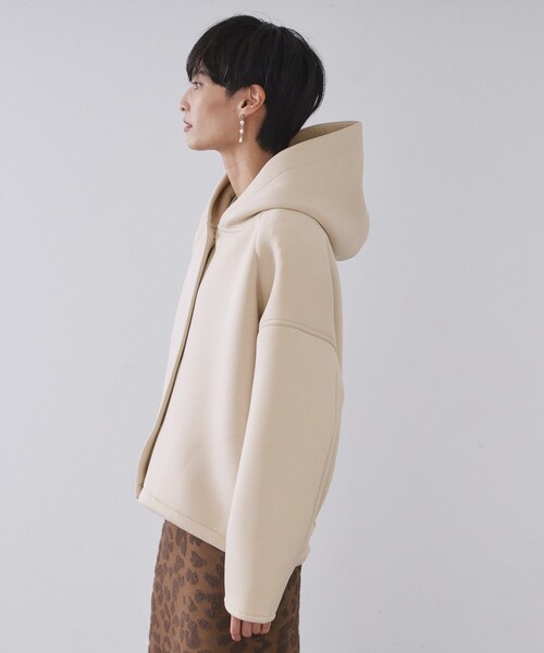 OPAQUE.CLIP（オペークドットクリップ）の「フーディブルゾン【洗濯機OK】（ブルゾン・レディース・チャコールグレー/ナチュラル・38/40/42）」の12枚目の写真