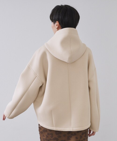 OPAQUE.CLIP（オペークドットクリップ）の「フーディブルゾン【洗濯機OK】（ブルゾン・レディース・チャコールグレー/ナチュラル・38/40/42）」の13枚目の写真