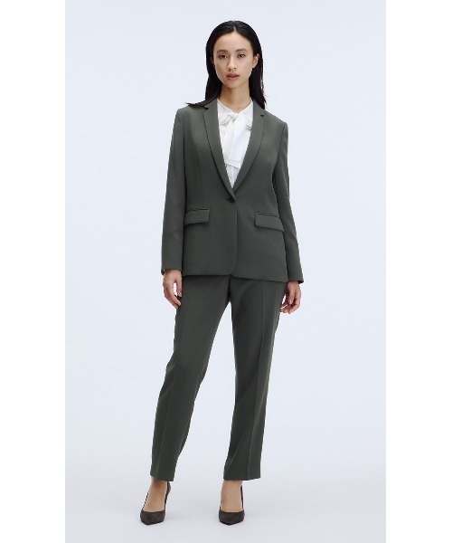 AOYAMA（アオヤマ）の「羽織感覚で着用できる一着！バックサテンテーラードジャケット（スーツジャケット・レディース・チャコールグレー/モカ・9号/11号/13号/7号/17号/15号/5号）」の8枚目の写真