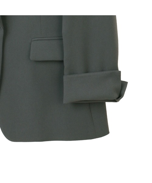 AOYAMA（アオヤマ）の「羽織感覚で着用できる一着！バックサテンテーラードジャケット（スーツジャケット・レディース・チャコールグレー/モカ・9号/11号/13号/7号/17号/15号/5号）」の22枚目の写真