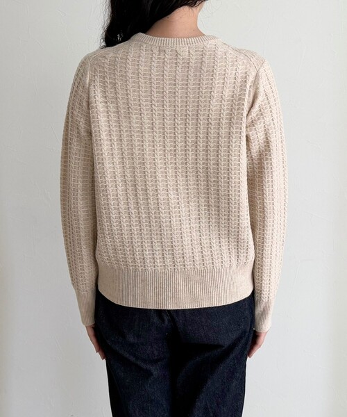 セール】FR刺繍ケーブル柄ちびポケニットプルオーバー（ニット