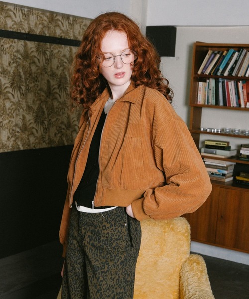 3.3 Field Trip (3.3フィールドトリップ)の「3.3 Field Trip/短丈コーデュロイジャケット(ブルゾン・レディース・ブラック/キャメル・FREE)」の20枚目の写真