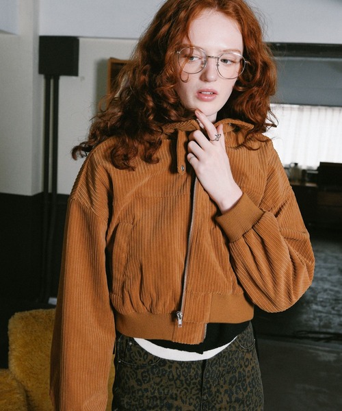 3.3 Field Trip (3.3フィールドトリップ)の「3.3 Field Trip/短丈コーデュロイジャケット(ブルゾン・レディース・ブラック/キャメル・FREE)」の22枚目の写真