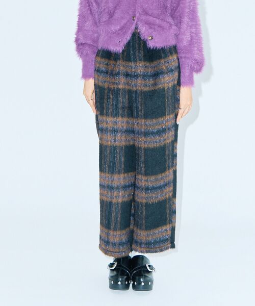 Green Parks(グリーンパークス)の「■WITH KURUMI NAKATA チェックコクーンパンツ(その他パンツ・レディース・アイボリー/ブラック・FREE)」の2枚目の写真