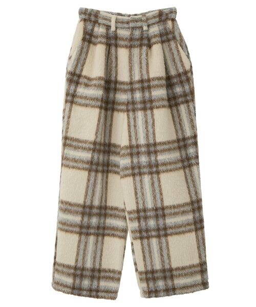 Green Parks(グリーンパークス)の「■WITH KURUMI NAKATA チェックコクーンパンツ(その他パンツ・レディース・アイボリー/ブラック・FREE)」の10枚目の写真