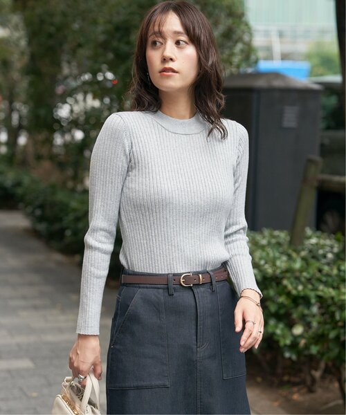 ikka(イッカ)の「ミニハイネックリブニット(ニット/セーター・レディース・ブラック/オフホワイト/シルバー/オレンジ/グリーン・M/L/S)」の18枚目の写真