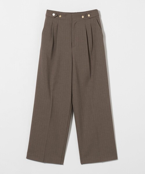A DAY IN THE LIFE UNITED ARROWS(アデイインザライフユナイテッドアローズ)の「メッシュ ストライプ 2タックワイドパンツ ‐ウォッシャブル‐ <A DAY IN THE LIFE>(その他パンツ・レディース・ライトグレー/モカ/ネイビー・36/38/40)」の2枚目の写真
