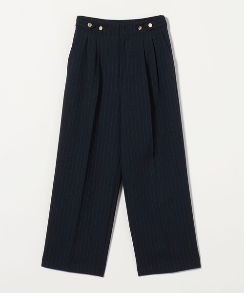 A DAY IN THE LIFE UNITED ARROWS(アデイインザライフユナイテッドアローズ)の「メッシュ ストライプ 2タックワイドパンツ ‐ウォッシャブル‐ <A DAY IN THE LIFE>(その他パンツ・レディース・ライトグレー/モカ/ネイビー・36/38/40)」の7枚目の写真