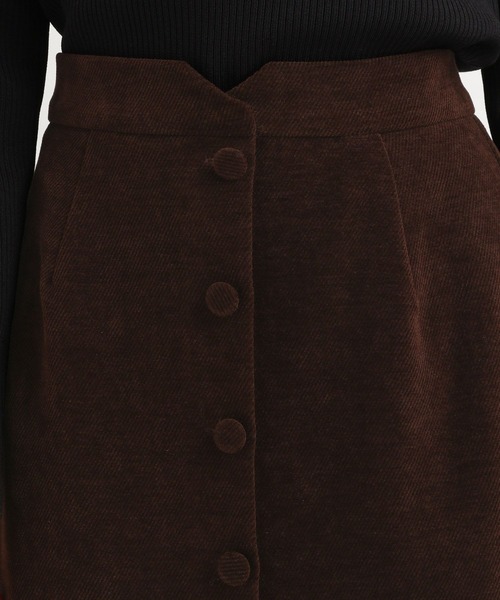 Andemiu（アンデミュウ）の「ミディIラインスカート602240（スカート・レディース・アイボリー/ブラック/ブラウン・FREE）」の11枚目の写真