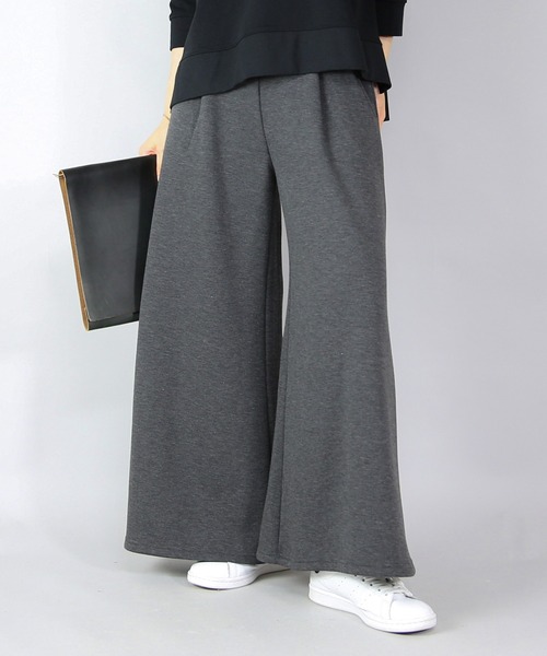 and it_（アンドイット）の「フレアスカート風裏シャギーワイドパンツ（その他パンツ・レディース・ブラック/カーキ/ヘザーチャコール/ネイビー・FREE）」の10枚目の写真