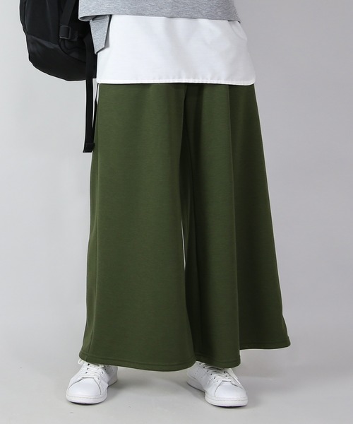 and it_（アンドイット）の「フレアスカート風裏シャギーワイドパンツ（その他パンツ・レディース・ブラック/カーキ/ヘザーチャコール/ネイビー・FREE）」の14枚目の写真