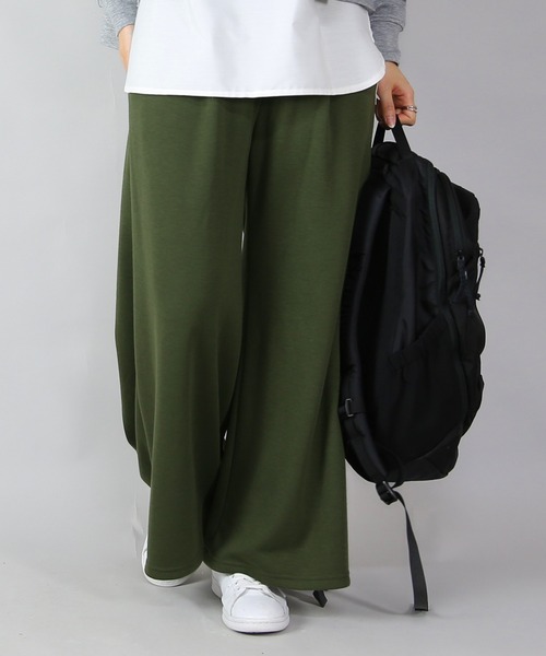 and it_（アンドイット）の「フレアスカート風裏シャギーワイドパンツ（その他パンツ・レディース・ブラック/カーキ/ヘザーチャコール/ネイビー・FREE）」の15枚目の写真
