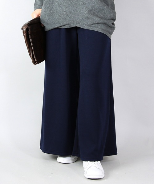 and it_（アンドイット）の「フレアスカート風裏シャギーワイドパンツ（その他パンツ・レディース・ブラック/カーキ/ヘザーチャコール/ネイビー・FREE）」の20枚目の写真