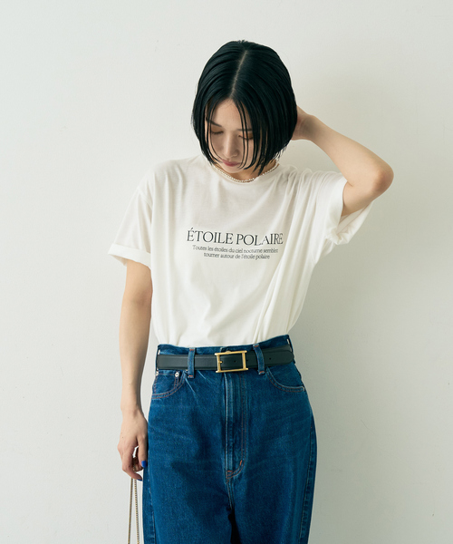EMMA　ROUGE VIF（エマルージュヴィフ）の「ロゴTシャツ(ETOILE POLAIRE)（Tシャツ/カットソー・レディース・スミクロ・フリー）」の2枚目の写真