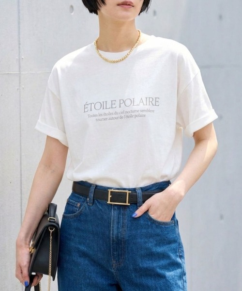 EMMA ROUGE VIF(エマルージュヴィフ)の「ロゴTシャツ(ETOILE POLAIRE)(Tシャツ/カットソー・レディース・スミクロ/グレー・フリー)」の22枚目の写真