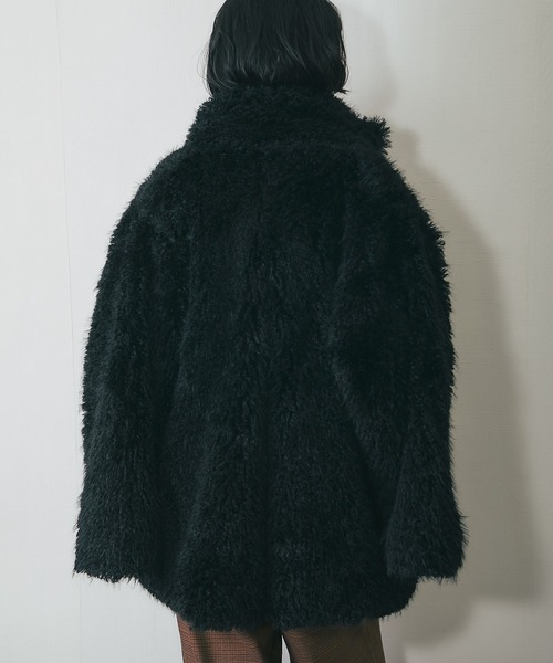 シャギーファーAラインコート（ステンカラーコート）｜ANOTHER S