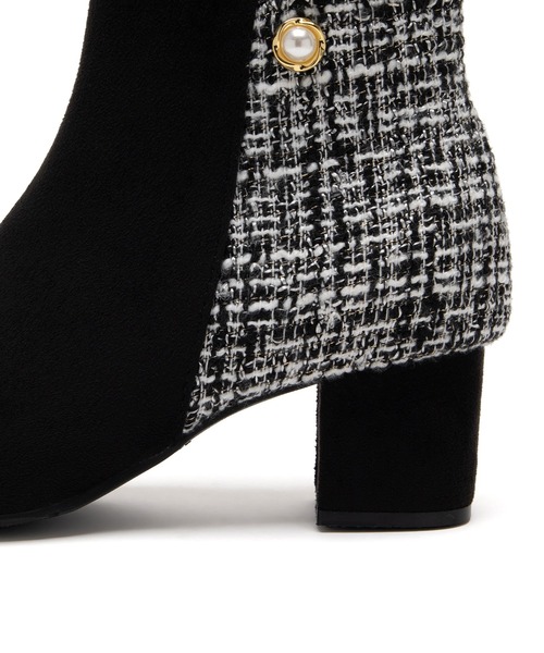 JELLY BEANS（ジェリービーンズ）の「ダブルボタンコンビショートブーツ(210-57386)JELLY BEANS(ジェリービーンズ)（ブーツ・レディース・ダークブラウン/ブラック系/ブラック・S/M/LL/L）」の8枚目の写真