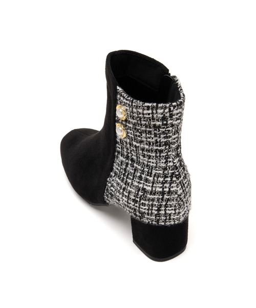 JELLY BEANS（ジェリービーンズ）の「ダブルボタンコンビショートブーツ(210-57386)JELLY BEANS(ジェリービーンズ)（ブーツ・レディース・ダークブラウン/ブラック系/ブラック・S/M/LL/L）」の9枚目の写真