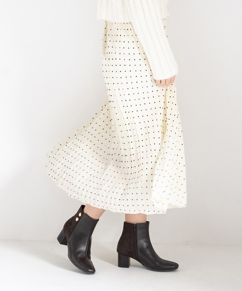 JELLY BEANS（ジェリービーンズ）の「ダブルボタンコンビショートブーツ(210-57386)JELLY BEANS(ジェリービーンズ)（ブーツ・レディース・ダークブラウン/ブラック系/ブラック・S/M/LL/L）」の19枚目の写真