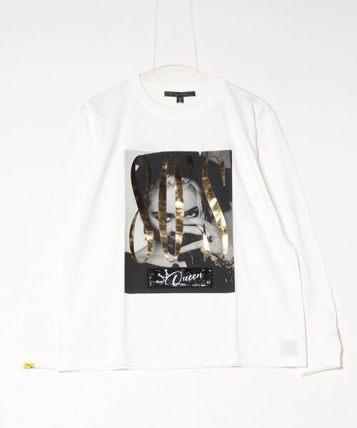 STUD MUFFIN（スタッドマフィン）の「STUD MUFFIN/スタッドマフィン/コットン天竺 80'S QUEEN シークイン LS Tシャツ（Tシャツ/カットソー・メンズ・ホワイト/ブラック・3/2/4）」の14枚目の写真