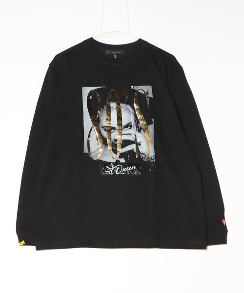 STUD MUFFIN（スタッドマフィン）の「STUD MUFFIN/スタッドマフィン/コットン天竺 80'S QUEEN シークイン LS Tシャツ（Tシャツ/カットソー・メンズ・ホワイト/ブラック・3/2/4）」の8枚目の写真