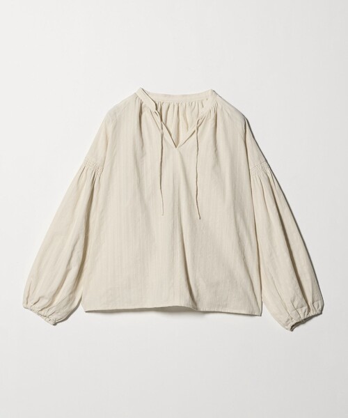 A DAY IN THE LIFE UNITED ARROWS(アデイインザライフユナイテッドアローズ)の「モールストライプ スキッパーブラウス <A DAY IN THE LIFE>(シャツ/ブラウス・レディース・モカ/ナチュラル/ブラック・FREE)」の3枚目の写真