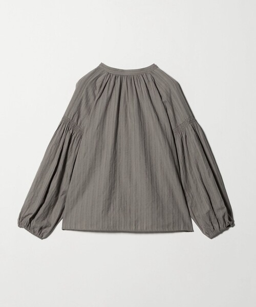 A DAY IN THE LIFE UNITED ARROWS(アデイインザライフユナイテッドアローズ)の「モールストライプ スキッパーブラウス <A DAY IN THE LIFE>(シャツ/ブラウス・レディース・モカ/ナチュラル/ブラック・FREE)」の4枚目の写真