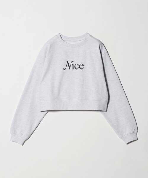 ＜NICE WEATHER＞ウィメンズ シグネチャーロゴ クロップド スウェット