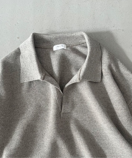 crepuscule（クレプスキュール）の「crepuscule Co/wo moss stitch skipper（ニット/セーター・メンズ・グレー・2）」の3枚目の写真