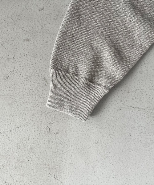 crepuscule（クレプスキュール）の「crepuscule Co/wo moss stitch skipper（ニット/セーター・メンズ・グレー・2）」の2枚目の写真