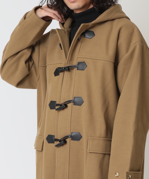 セール】フェイクメルトン ロング ダッフルコート（ダッフルコート