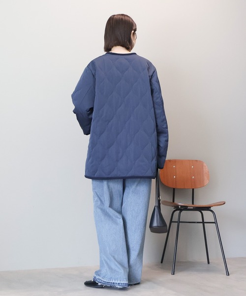 AMERICAN HOLIC（アメリカンホリック）の「キルティングブルゾン（ブルゾン・レディース・ブラック/ネイビー/カーキ/アイボリー・M/L）」の6枚目の写真