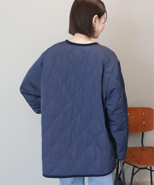 AMERICAN HOLIC（アメリカンホリック）の「キルティングブルゾン（ブルゾン・レディース・ブラック/ネイビー/カーキ/アイボリー・M/L）」の9枚目の写真