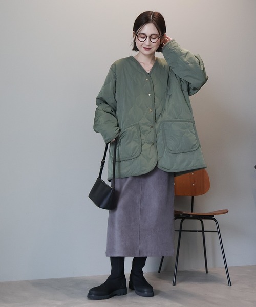 AMERICAN HOLIC（アメリカンホリック）の「キルティングブルゾン（ブルゾン・レディース・ブラック/ネイビー/カーキ/アイボリー・M/L）」の11枚目の写真