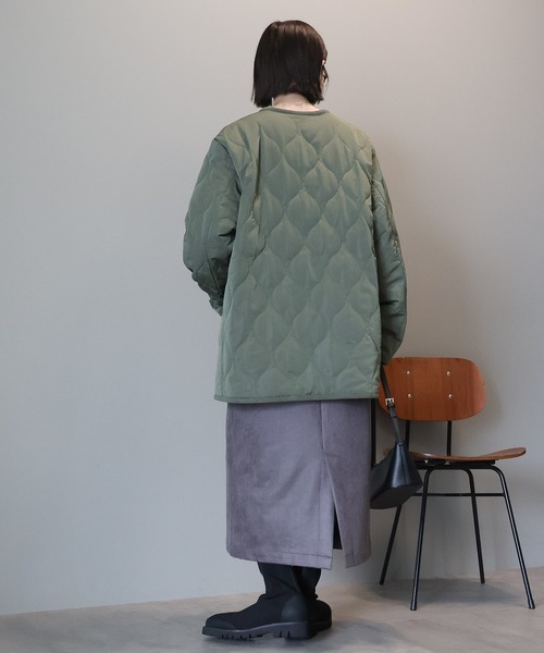 AMERICAN HOLIC（アメリカンホリック）の「キルティングブルゾン（ブルゾン・レディース・ブラック/ネイビー/カーキ/アイボリー・M/L）」の12枚目の写真