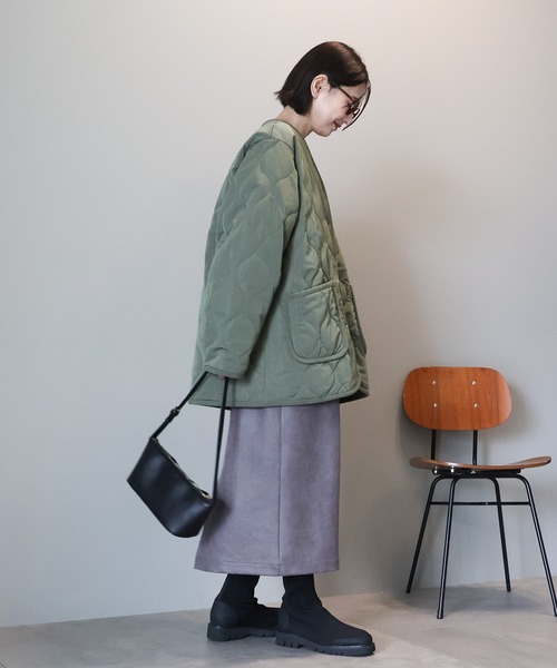 AMERICAN HOLIC（アメリカンホリック）の「キルティングブルゾン（ブルゾン・レディース・ブラック/ネイビー/カーキ/アイボリー・M/L）」の13枚目の写真