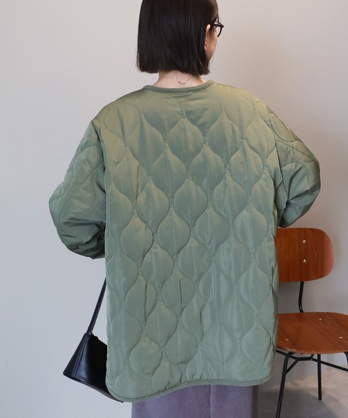 AMERICAN HOLIC（アメリカンホリック）の「キルティングブルゾン（ブルゾン・レディース・ブラック/ネイビー/カーキ/アイボリー・M/L）」の16枚目の写真